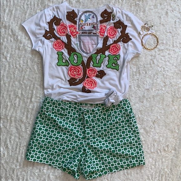 Banana Republic Ryan fit green & white pattern - Picture 2 of 8